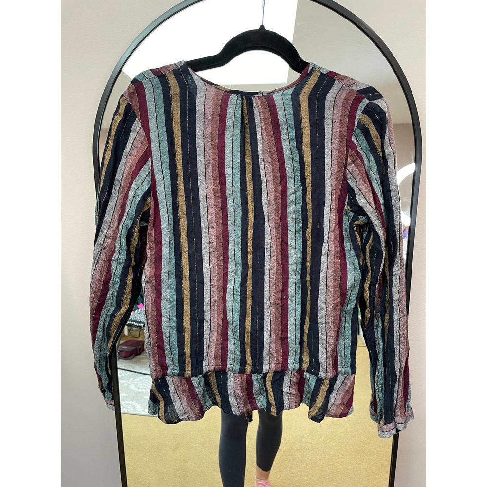 Rails Beaux Stripe Tie-Waist Button-Down Blouse I… - image 6